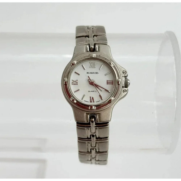 Silver Toned Rumours Brand Chain Link Unisex  Analog Watch - WORKS - 41191 - Picture 2 of 8